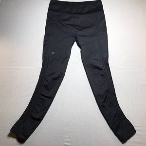 Fabletics Womens Leggings Black Mid Rise Full Length Stretch Elastic Waist